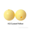 JNWTeethers 12mm silicone round beads custard yellow