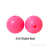 JNWTeethers 9mm silicone round beads violet red