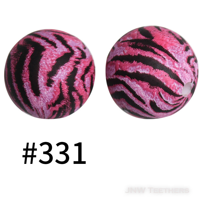 15mm Silicone Printed Beads