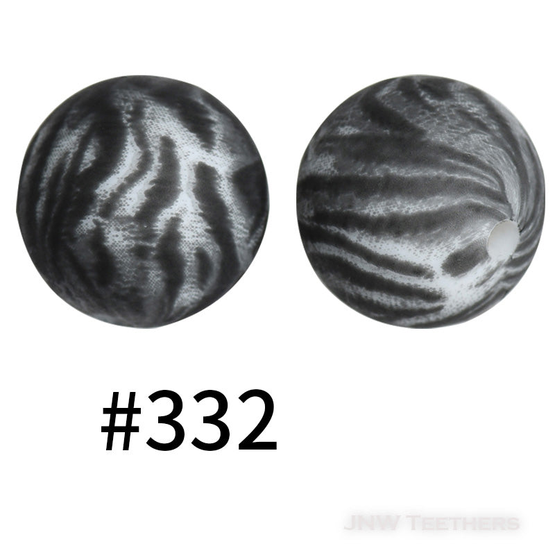 15mm Silicone Printed Beads