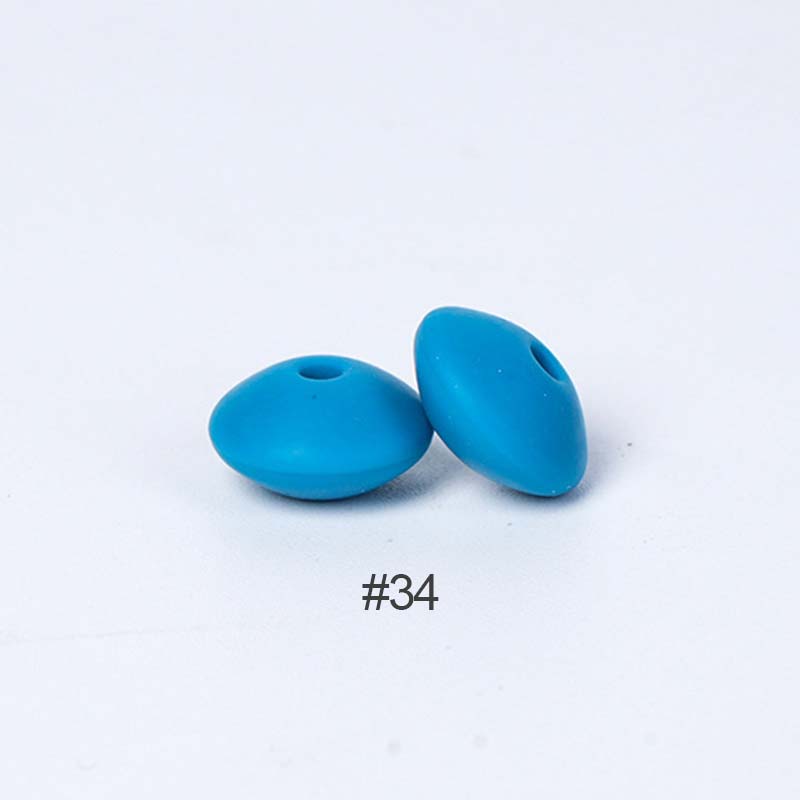 Perles en silicone en forme de soucoupe de 12 mm