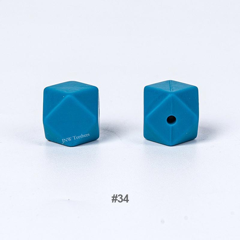 20pcs 14mm Silicone Hexagon Beads