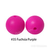 JNWTeethers 12mm silicone round beads fuchsia purple