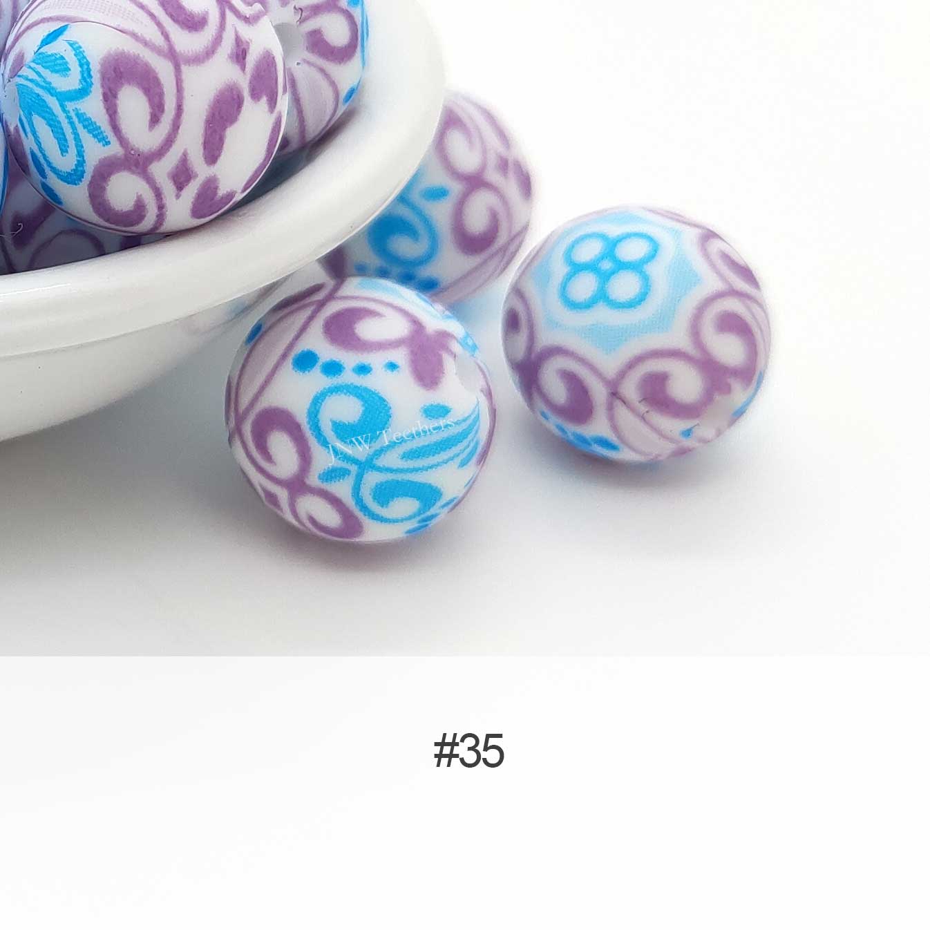 Silicone Print Beads #35
