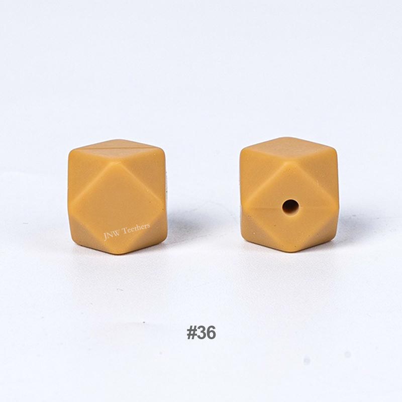 20pcs 14mm Silicone Hexagon Beads