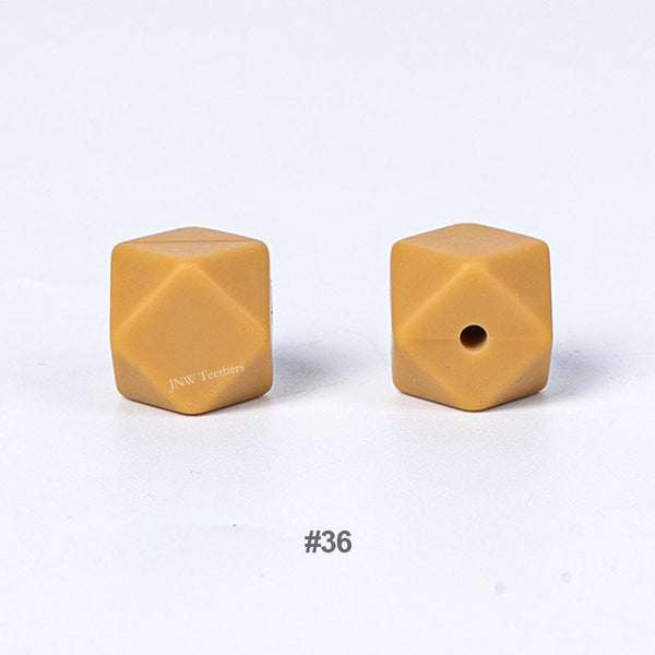 20pcs 14mm Silicone Hexagon Beads