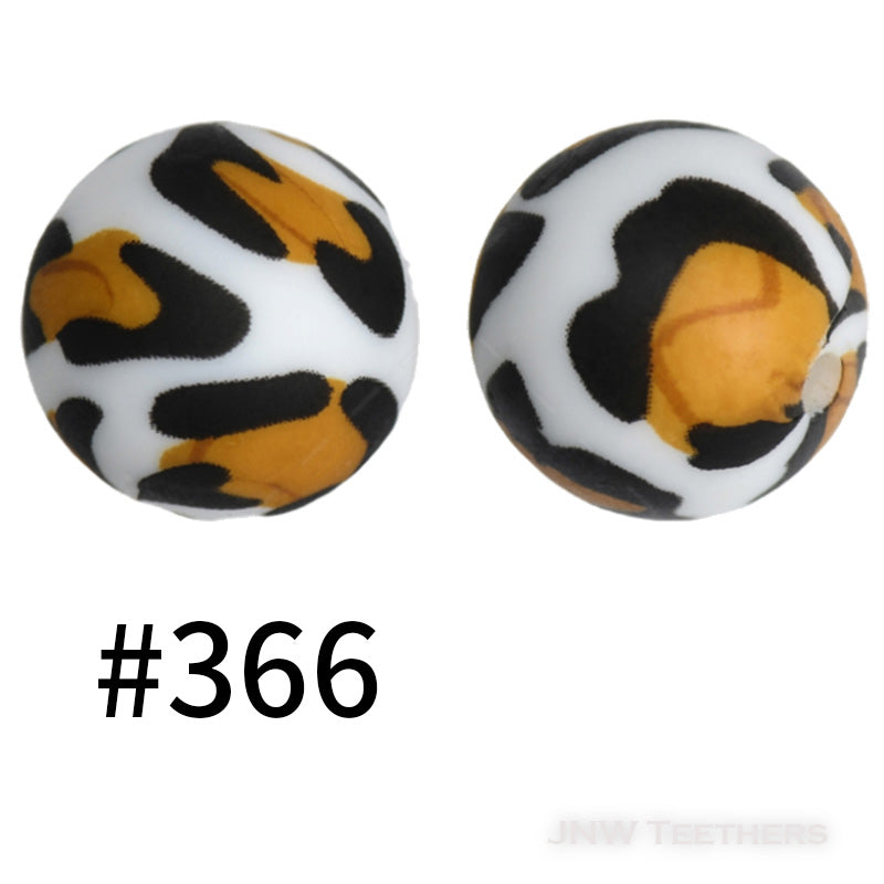15mm Silicone Printed Beads