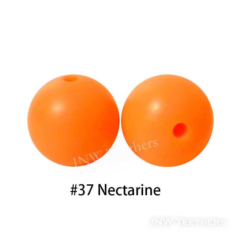 JNWTeethers 12mm silicone round beads nectarine
