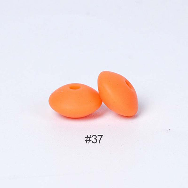 Perles en silicone en forme de soucoupe de 12 mm