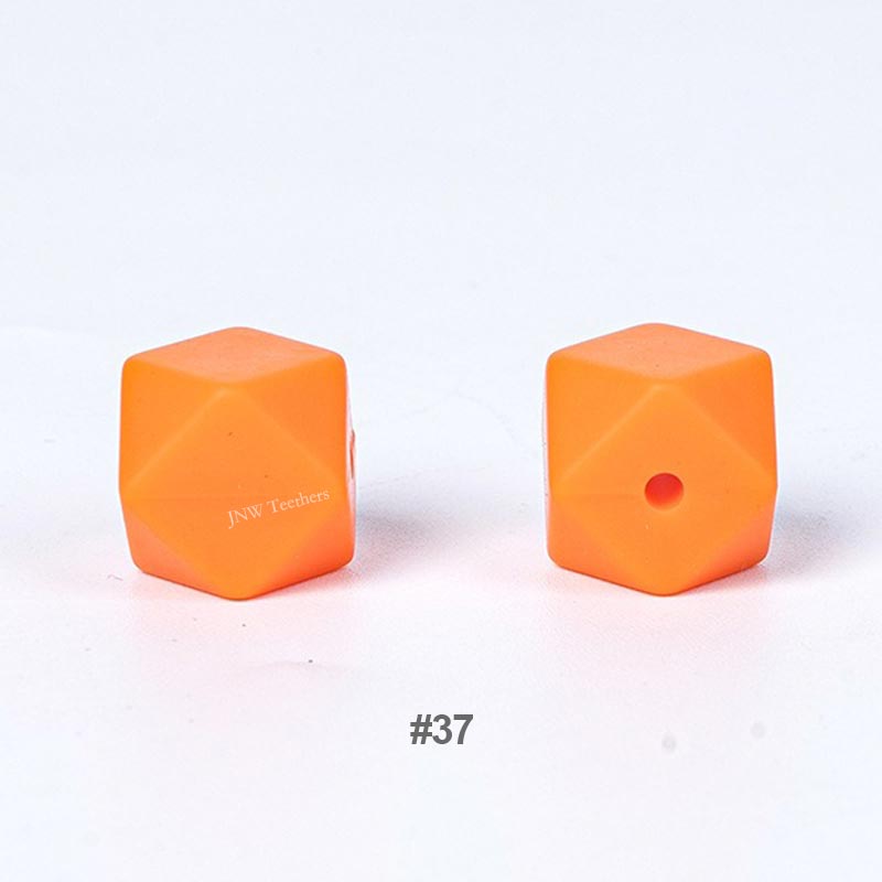 20pcs 14mm Silicone Hexagon Beads