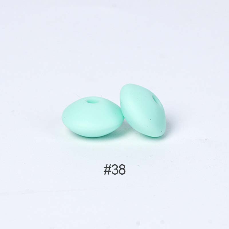 Perles en silicone en forme de soucoupe de 12 mm