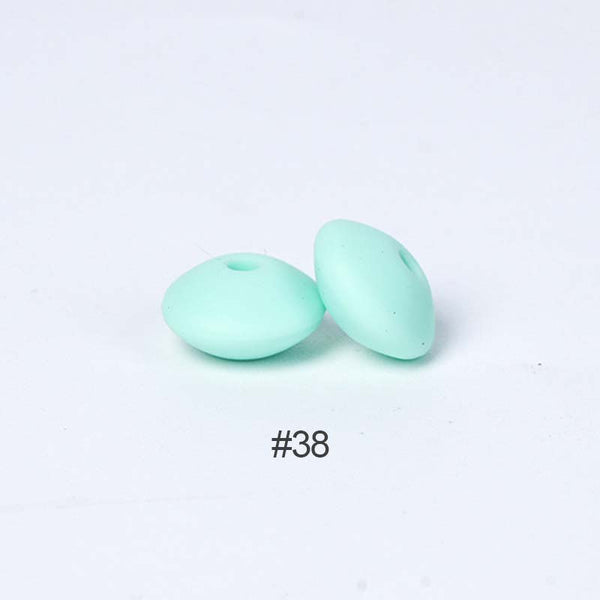Perles en silicone en forme de soucoupe de 12 mm