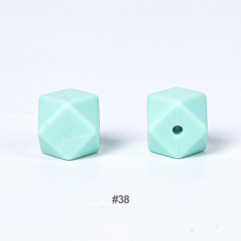 20pcs 14mm Silicone Hexagon Beads
