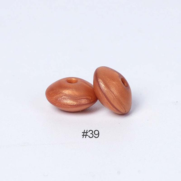 Perles en silicone en forme de soucoupe de 12 mm