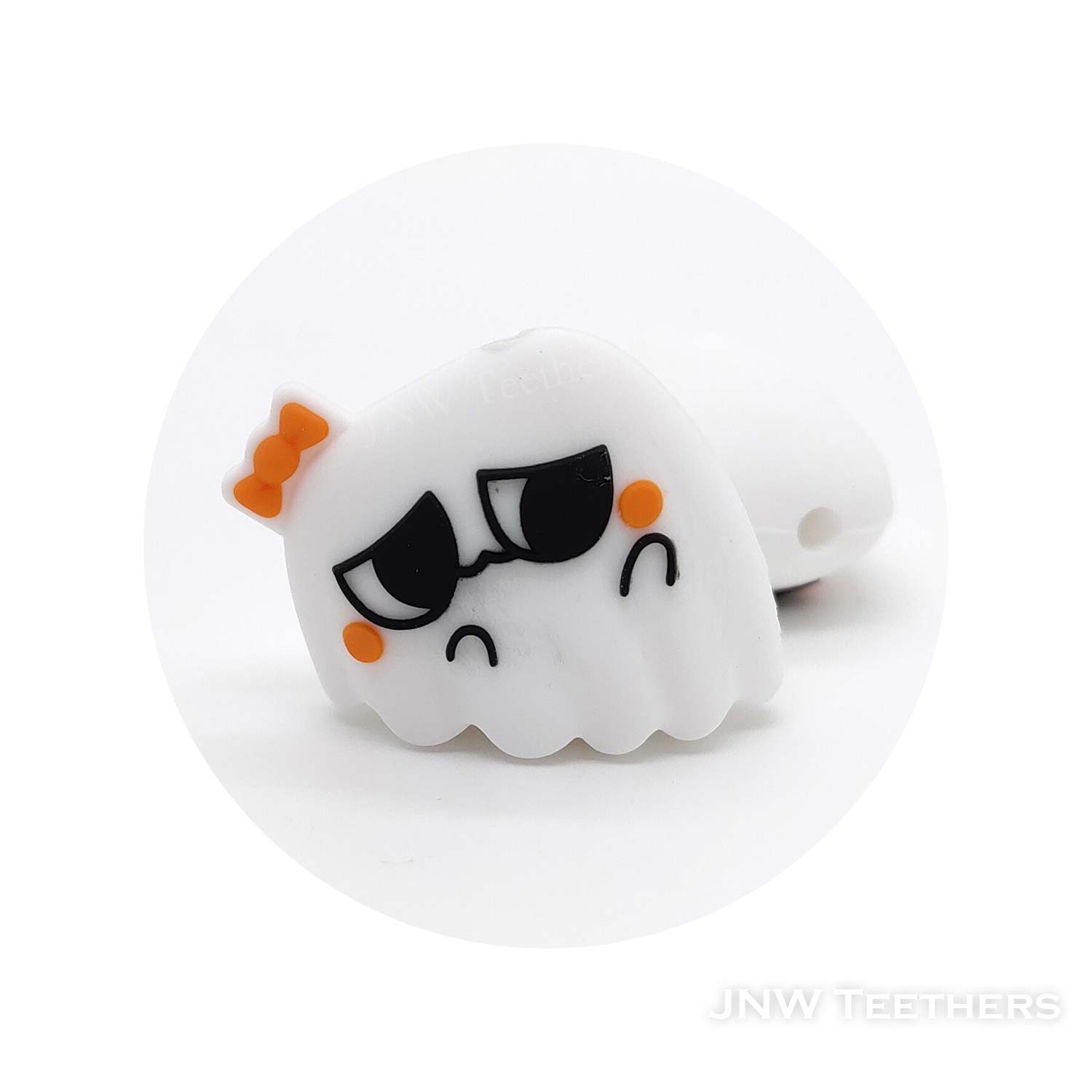 3D unpappy ghost silicone focal beads