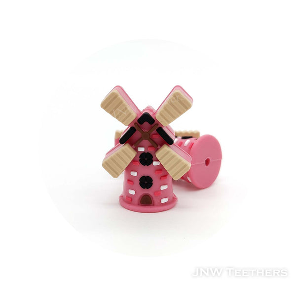 3D windmill silicone focal beads