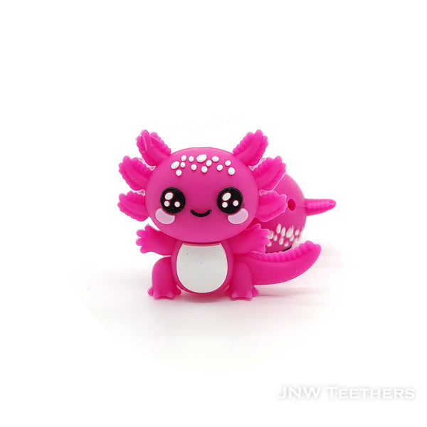 3D Unicorn silicone focal beads fuchsia