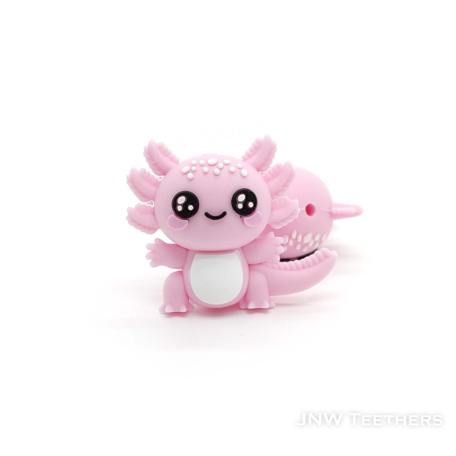 3D Unicorn silicone focal beads pink