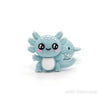 3D Unicorn silicone focal beads powder blue