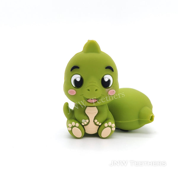 3D baby dinosaur silicone focal beads