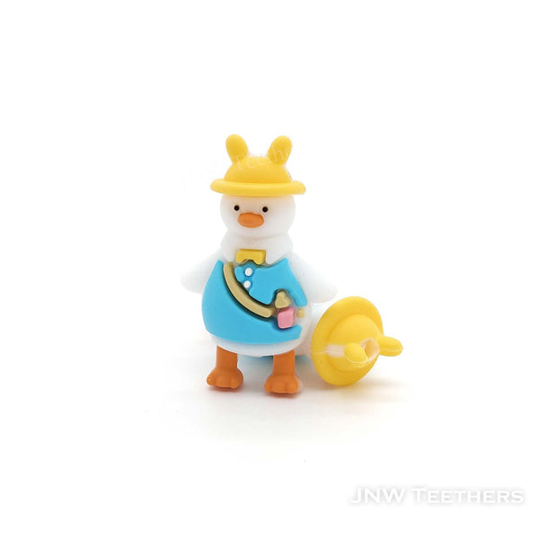 3D baby duck silicone focal beads