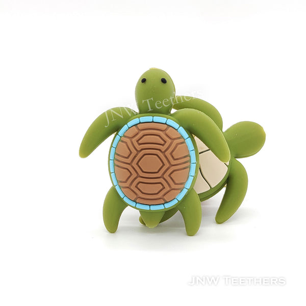3D Sea turtle silicone focal beads
