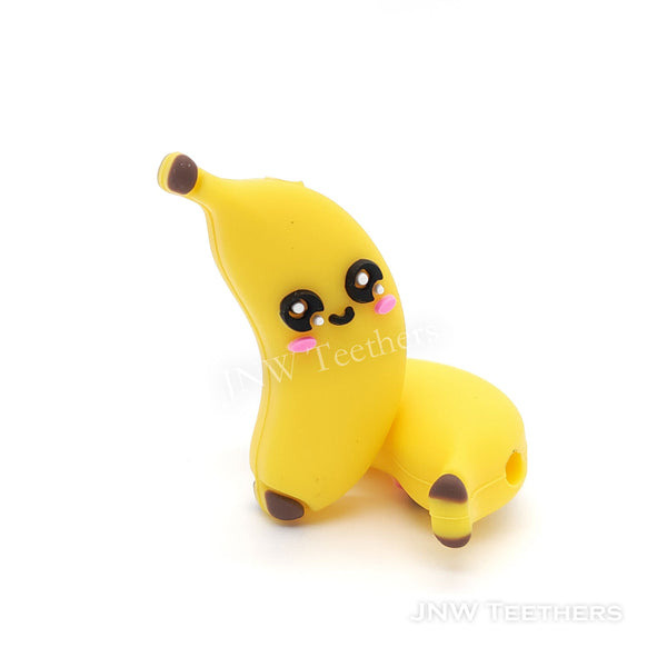 3D Banana silicone focal beads
