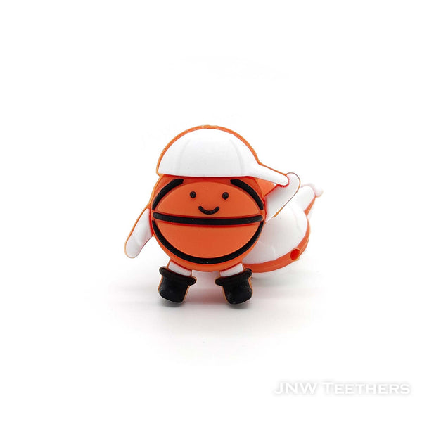 3D Basketball man silicone focal beads