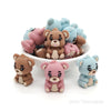 3D bear silicone focal beads