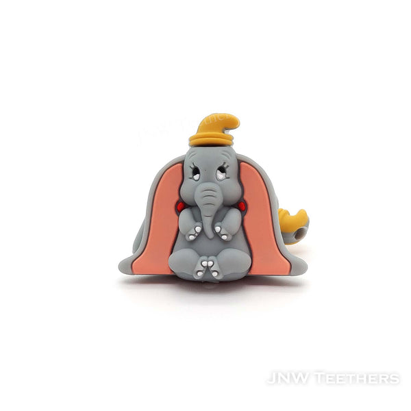 3D Big ears elephant silicone focal beads