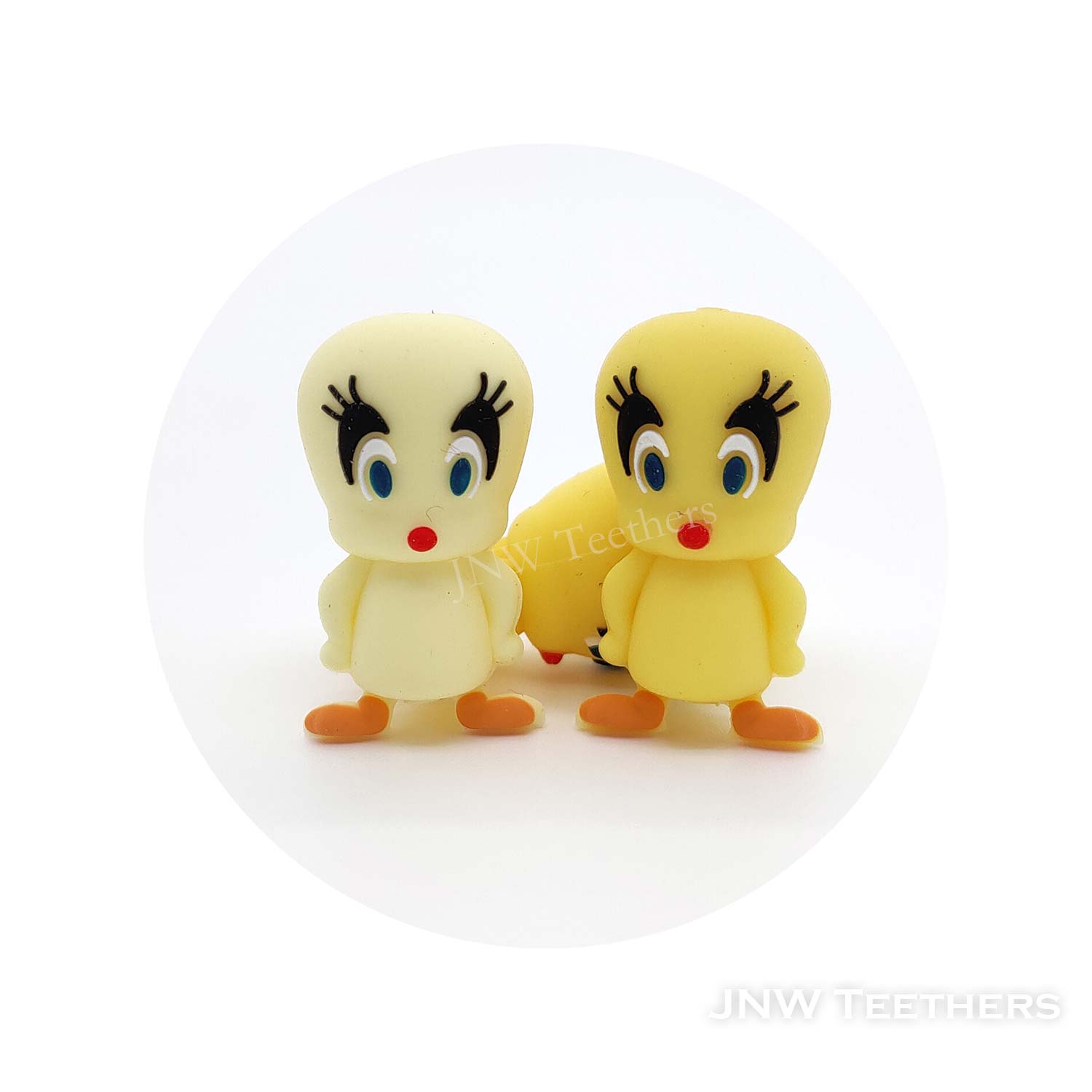3D bird silicone focal beads
