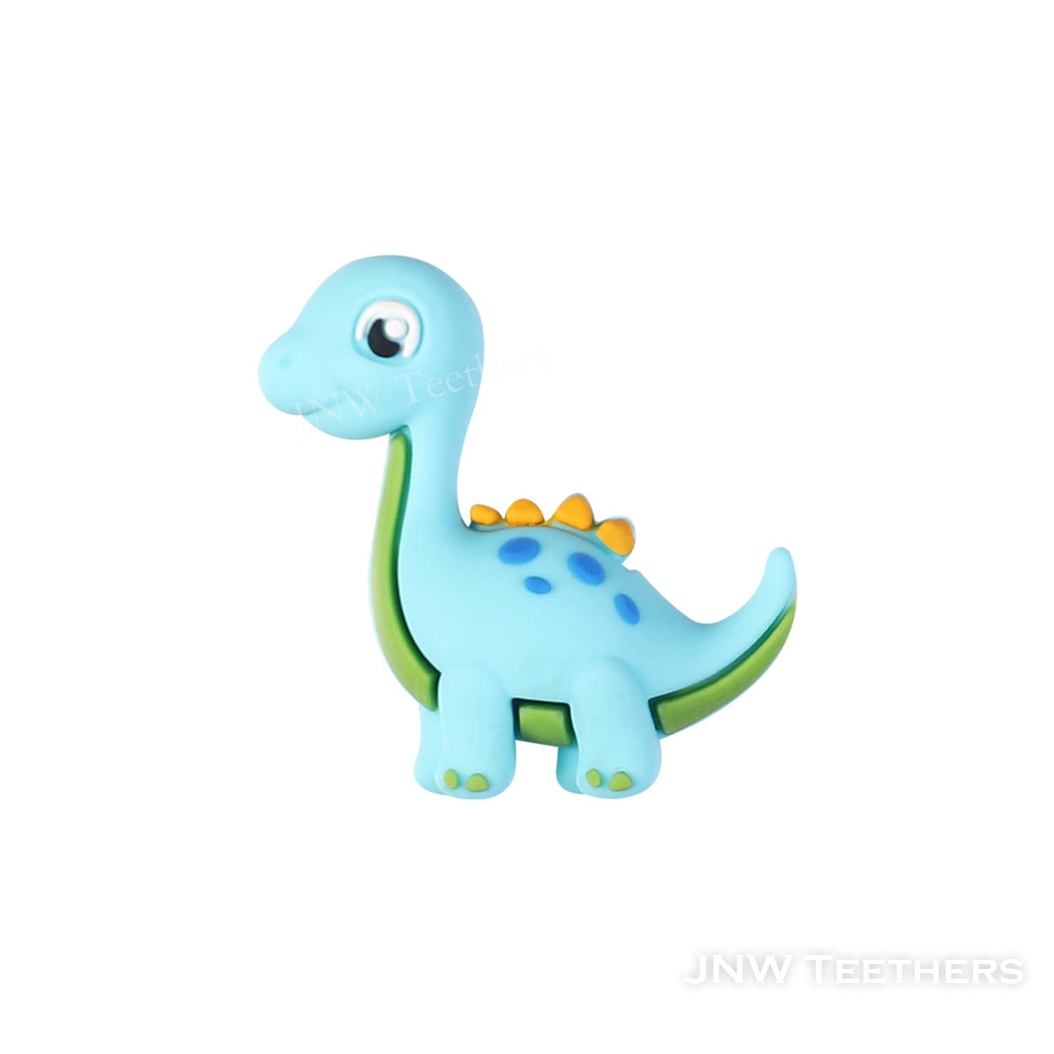 3D blue brachiosaurus silicone focal beads