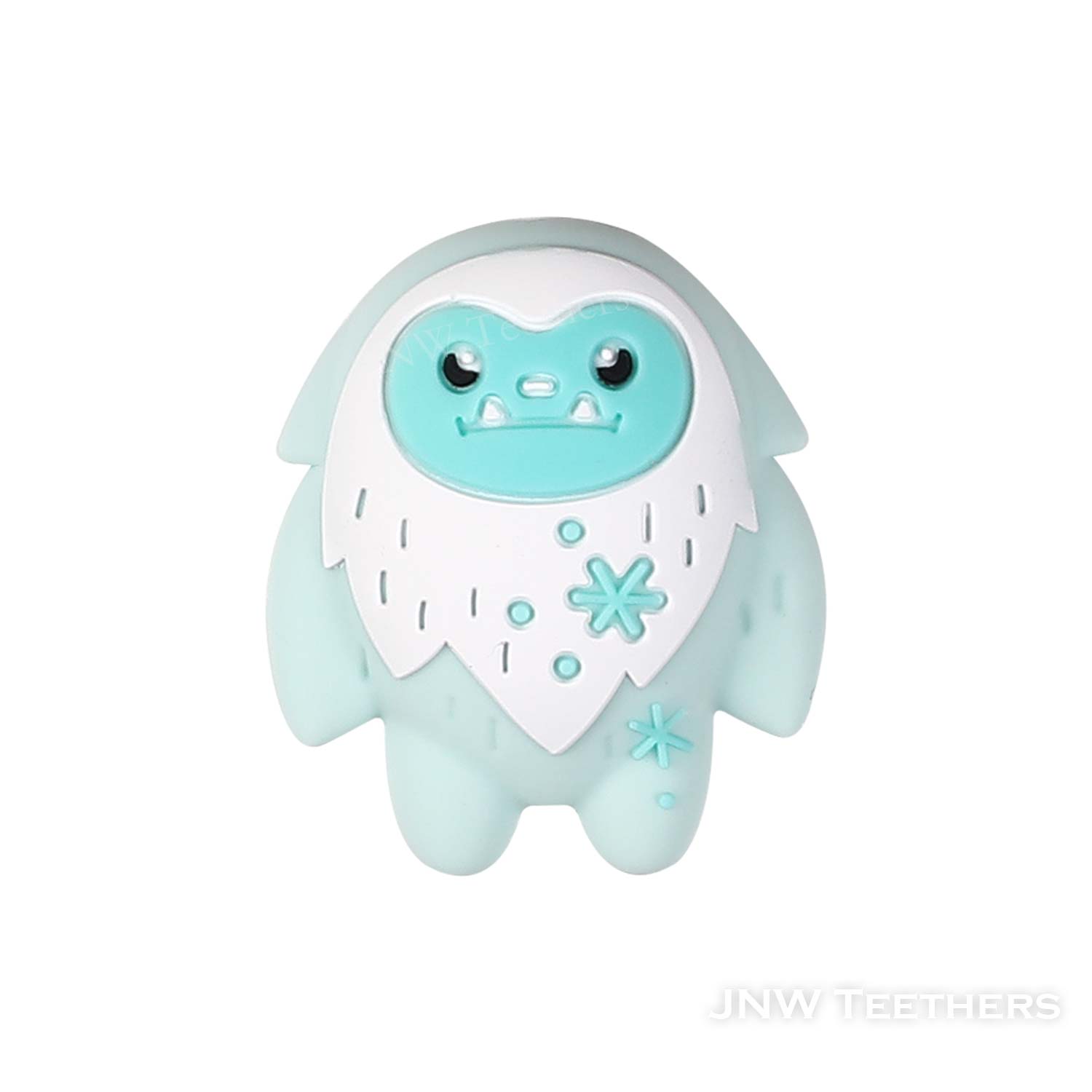 3D blue monster silicone focal beads