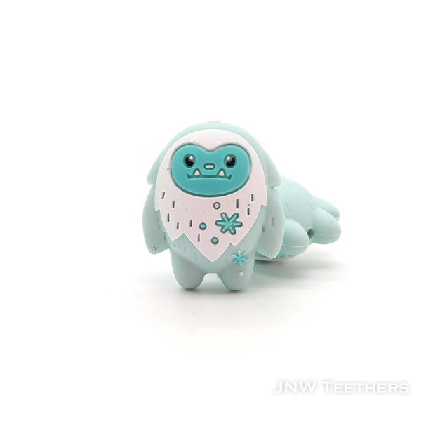 3D blue monster silicone focal beads