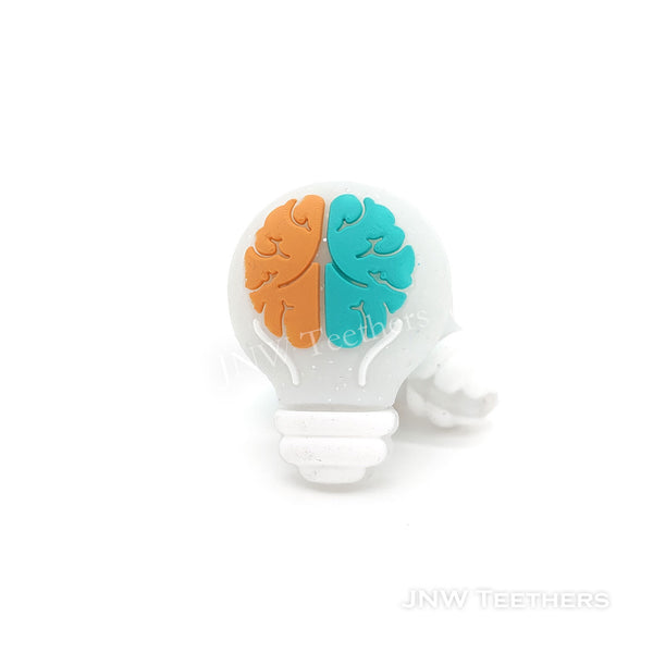 3D bulb brain silicone focal beads