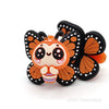 orange 3D butterfly silicone focal beads
