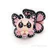 3D butterfly silicone focal beads pink
