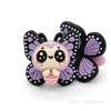 lavender 3D butterfly silicone focal beads