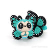 3D butterfly silicone focal beads turquoise