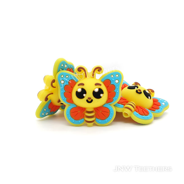 3D butterfly silicone focal beads