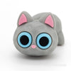 3D cat head silicone focal beads gray