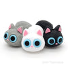 3D cat head silicone focal beads