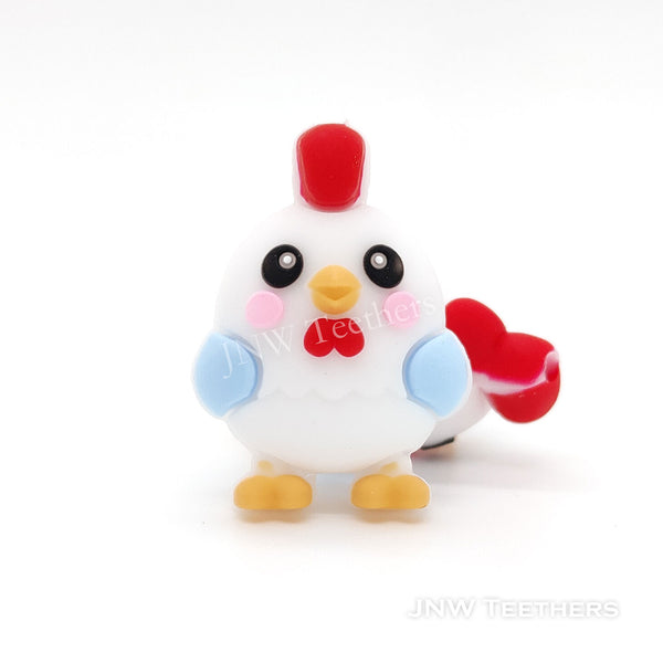 3D Chicken silicone focal beads