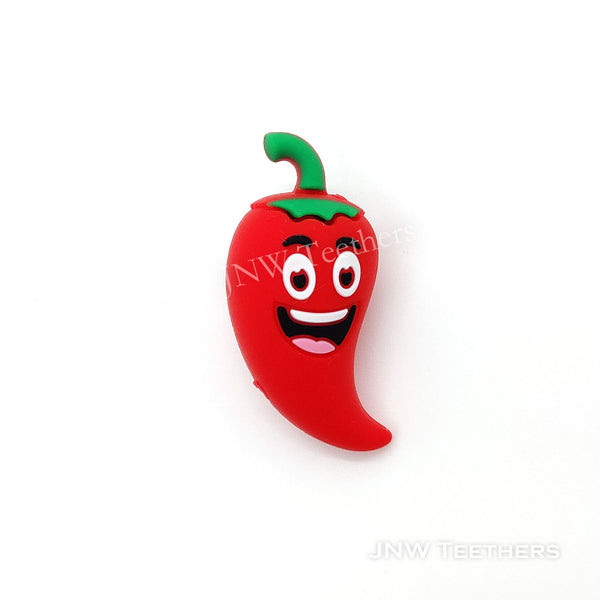 3D Chilli silicone focal beads