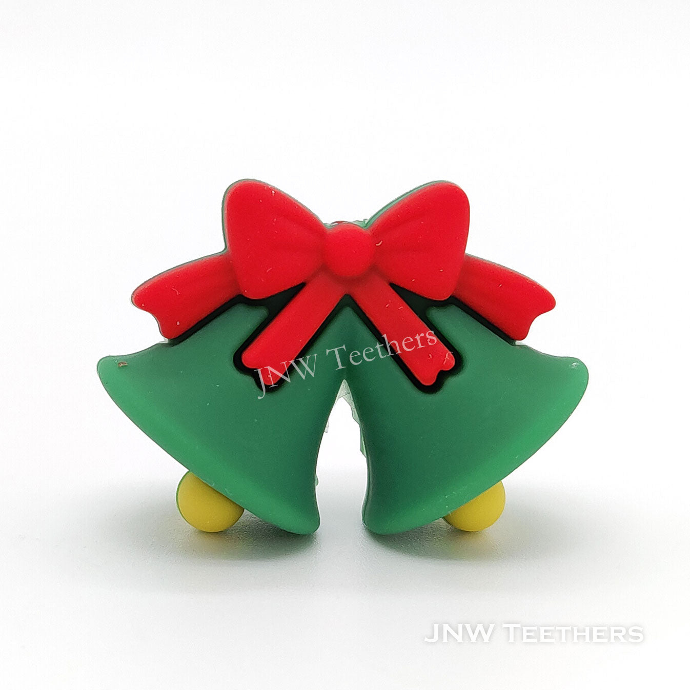 3D Christmas bell silicone focal beads