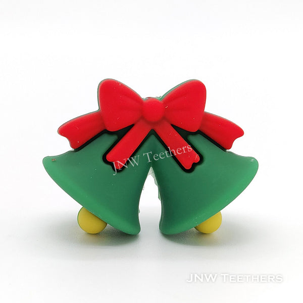 3D Christmas bell silicone focal beads