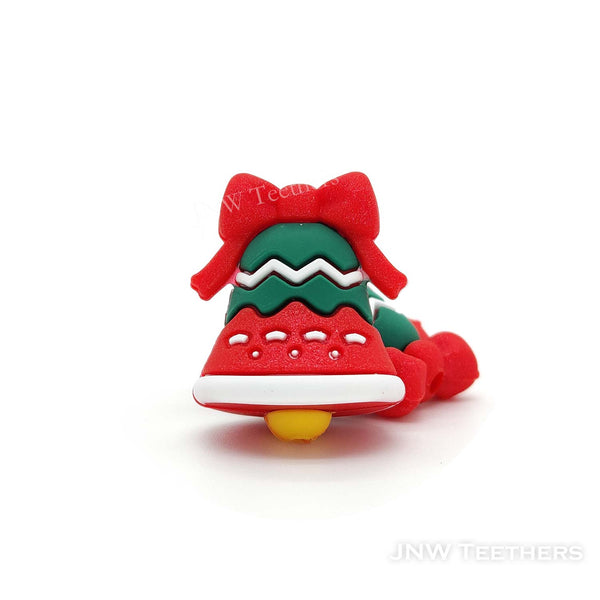 3D Christmas bell silicone focal beads