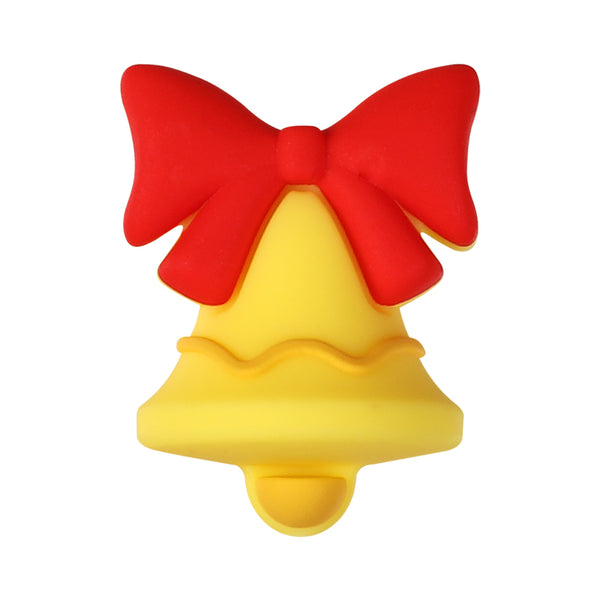 3D Christmas Bells silicone focal beads