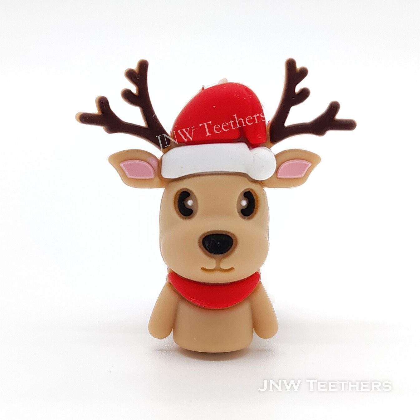 3D Festival reindeer silicone focal beads