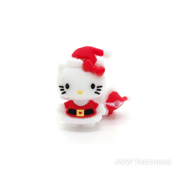 3D Christmas Kitty cat silicone focal beads